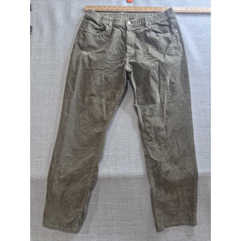 Bearbottom Corduroy 5 Pocket Pants Mens XL Olive Green Cotton Stretch Straight